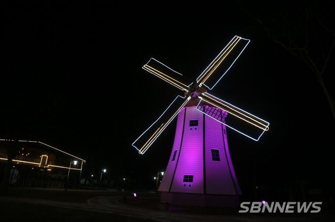 금강하굿둑 야간조명