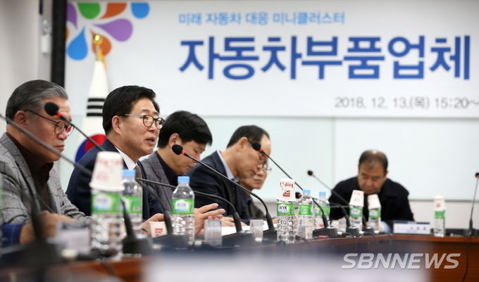 자동차 부품업체 대표와의 현장 간담회
