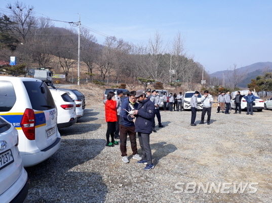 드론 수색지원 장면