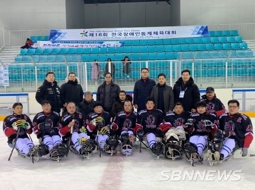 남자 아이스하키 단체 은메달 획득