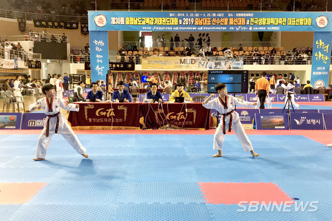 충남도교육감기 태권도대회 장면. (사진=충남도교육청 제공)