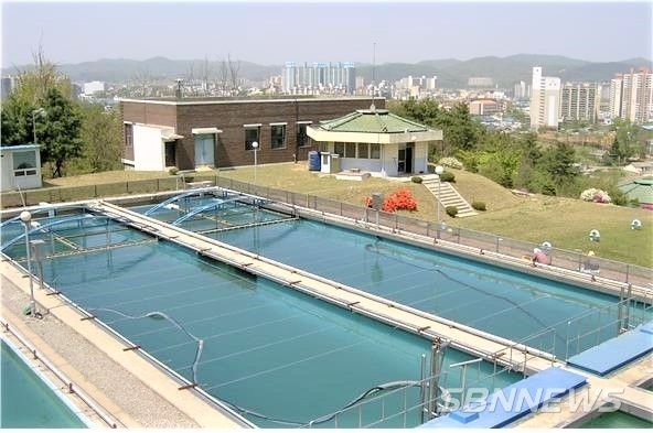 아산시 정수장 전경