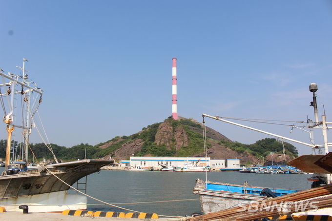 장항신항에서 바라본 모습