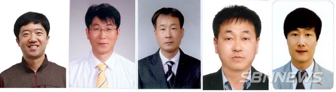 왼쪽부터 강성환, 박연홍, 김창득, 최순우, 전무진