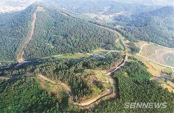 건지산성 전경
