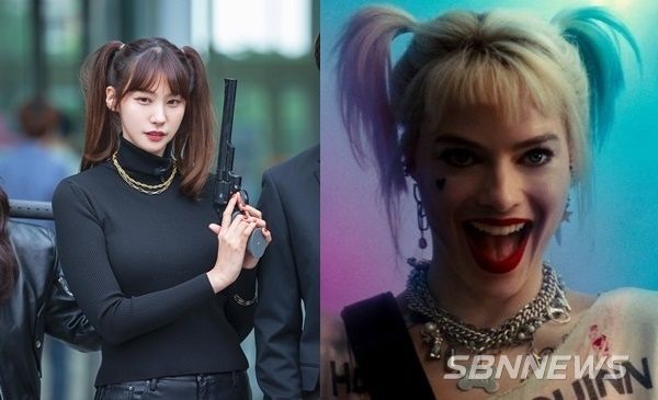 유인영 공약이행, 할리퀸 느낌 물씬/SNS, 유튜브 캡처
