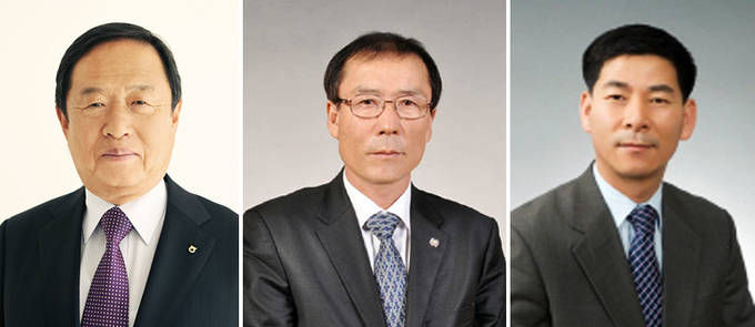 좌측부터 백석기 전 조합장, 남택주 씨, 이권승 씨