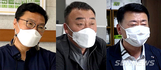 사진 왼쪽부터 이동규 한산초 교장, 조갑영 양한물산 대표, 식현호 한산사랑후원회 회장. [사진=sbn뉴스 DB] 