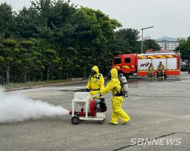 대전시 송촌정수사업소, 염소가스 누출 대비 모의훈련