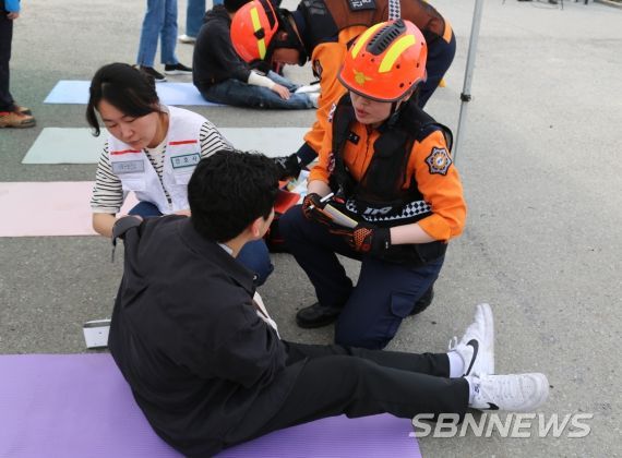 천안서북소방서, 실전을 방불케 하는 긴급구조통제단 가동훈련 실시